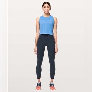 Lululemon Breeze By Muscle Crop Tank 
Brisk Blue Size XS